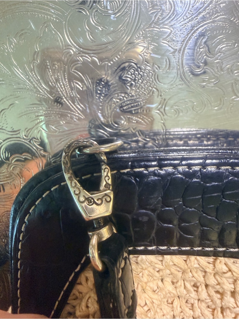 Brighton Crochet Purse with detachable leather strap and Brighton Shopping Sack - Picture 11 of 11